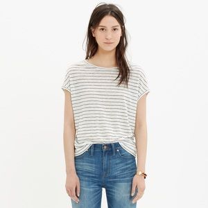 Madewell Striped Linen Miracle Tee